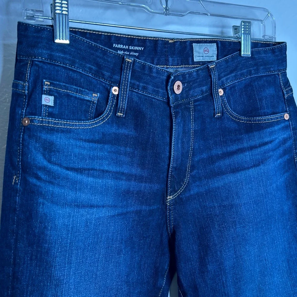 NWT AG The Farrah High Rise Dark Wash Skinny Jean Size 27